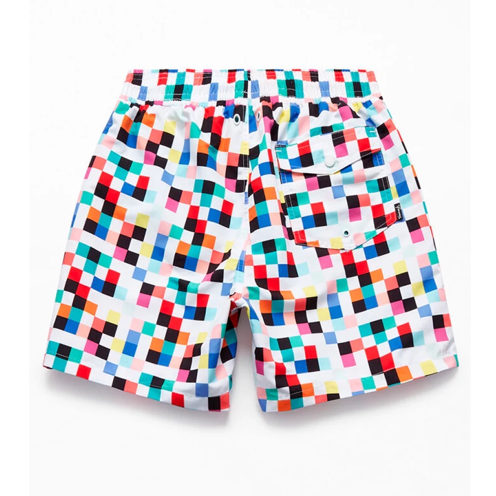 Diamond Supply Co. Pixel multicolored swim trunks with mesh lining. NWT*